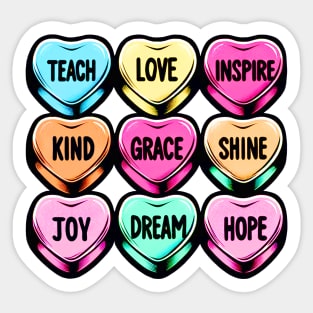 Valentine's Day Conversation Hearts Teacher Appreciation Sticker